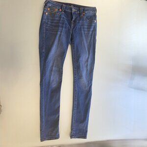 True Religion Brand Jeans Stella Low Rise Skinny Size 29 2% Spandex Like NEW